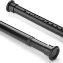 3 x Heavy-duty Tension Curtain Rod, 63-82 Inch,Spring Closet Rod, for Windows or Shower, Easy to Install, No Drilling, No Rust, for Bathroom, Rod Diameter 1.26 Inches
