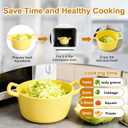 40oz Silicone Microwave Steamer for Cooking, Dishwasher Safe, No Stain Pot | Microwave Steamer for Vegetables,Egg,Dumpling,Baking,Heating Food, Easy Clean Microwave Cookware Bowl with Lids & Handles