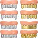 ABOOFAN 8pcs Halloween Dentures Halloween F Artificial Clothing Grille