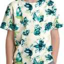 Kids Tie Dye Shirt Size 6-18 Children Hippies Senior Short Sleeve Tees Tie-Dye T Shirt for Boys Girls