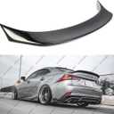 Real Carbon Fiber Rear Spoiler Compatible with 2014-2020 Lexus IS200 IS250 IS300 IS350, Duckbill Trunk Exterior High Kick Tail Deck Lid Wing Lip