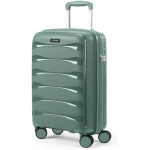 20 inch carry on luggage 22x14x9 Airline Approved, Green
