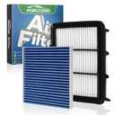 Forccord Cabin & Engine Air Filter Fit for Honda Accord 1.5L Gas 2022 2021 2020 2019 2018 Activated Carbon Cabin Filter Replacement CF10134 CA12290 Air Filter for My Accord Car