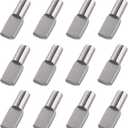 5mm Shelf Pegs Pins,60 Pieces Cabinet Furniture Spoon Shape Support Pegs for Shelves Nickel Plated