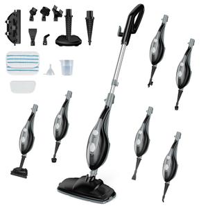 NEWBULIG 14-in-1 Steam Mop, Powerful Detachable Handheld Steam Cleaner for Floor Cleaning with 2 Washable Pads, 16.4 FT Cord, Multi-Purpose Floor Steamer for Hardwood, Clothes, Carpet, Tile, Grout