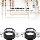 VIKKSAER 10Pcs Adjustable Pipe Bracket Clamp, Pipe Clamp Split Ring Hanger, Heavy Duty Pipe Bracket Clamp Wall Ceiling Mount Pipe Support with M8 Nuts (1-1/4inch / 32mm)