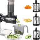 Slicer Shredder Attachments for ORMEO HOME Juicer Machine ZM1535 Cold Press Juicer,3 Interchangeable Blades,Cheese Grater with 360 Rotating Drum,Rotary Slicer/Shredder for Fruit,Vegetables,Nuts