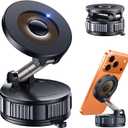 Car Phone Holder for Magsafe - Vacuum Magnetic Suction Phone Holder Mount with 360 Adjustable Stand Car Accessories for Car/Gym/Mirror/Smooth Surface ,Travel Essentials for iPhone 17/16/15/14/13/12