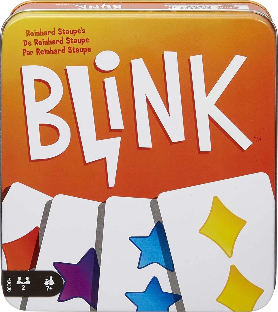 Mattel Games Blink Card Game in Collectable Storage Tin, Gift for Kid, Family & Adult Game Night Ages 7 Years & Older