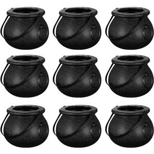 5 x 7 cm Halloween Candy Bucket Witch Cauldron Halloween Candy Bowl Small Black Cauldron 12 Pieces