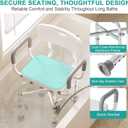 PETKABOO Swivel Shower Chair with Armrests and Back, 550 lbs Heavy-Duty Shower Seat for Showers and Bathtubs, 5- Height-Adjustable Adult Shower Chair, Elderly Bathtub Chair