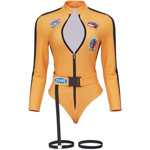 Kill Bill Costume Beatrix Kiddo The Bride Cosplay Costume Outfits Sexy Bodysuit Jumpsuit for Adult Women (Small)