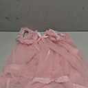 OYOANGLE Women's Lingerie Set 2 Piece Mesh Lace Sheer Chemise and G String Babydoll Nightwear (Pink)