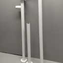 U Shaped Toilet Grab Bar 30.3 Inch, Munzong White Anti-Slip Support Rail, Flip-Up Bathroom Grab Bar with Paper Holder, Stainless Steel Knurled Handicap Safety handrails for Elderly Disabled Pregnant