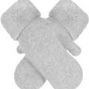 Winter Warm Mittens Cold Weather Gloves for Women, Cute Knit Gloves, Soft lining Cold Weather Accessories Gifts (Gray)