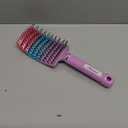 Hair Brush, Curved Vented Brush Faster Blow Drying, Paddle Detangling Hair Brushes for Women Men, Professional Curved Vent Styling Brush for Wet Dry Curly Thick Straight Hair (Pink blue purple)