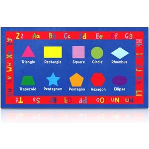 Drydiet Alphabet Classroom Rug Elementary Educational Daycare Rug 11.8 x 6.6ft Large Preschool Carpet for Classroom Multicolor Playmat for Kids Toddler Nursery School Early Learning