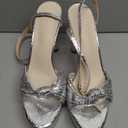 Goolita Bow Metallic Platform Heels for Women Chunky Buckle Ankle Strap Heeled Sandals Sexy Snakeskin Comfortable Party Bridal Shoes 42