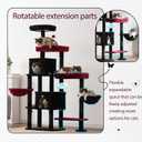 Hey-brother Cat Tree Tower with Stable Extended Base, 3 Platforms, MPJ038BR