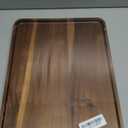 16" x12" Large Solid Acacia Wood Serving Tray Rectangular Wooden Serving Platter Natural Wooden Board for Bar Coffee Party