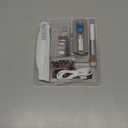 Electric Nail Drill Cordless, 35000RPM Portable Electric Nail File with LCD Display and 12 Nail Drill Bits for Acrylic & Gel Nails, Professional Manicure & Pedicure Kit Set Silver