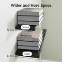 BAYKA Floating Shelves for Wall, Wall Mounted Rustic Wood Shelves for Bathroom, Bedroom, Living Room, Kitchen, Hanging Shelf for Books/Storage/Room Decor with 22lbs Capacity (Black, Set of 3, 15.7in)