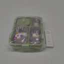 SAYAPE Stainless Steel Adult Lunch Box, 28.7oz 4-Compartment Metal Bento Box Kids Snack Containers with 5oz Soup/ Condiment Cup, Food Storage Containers with Utensils and Cleaning Brush Set - Green