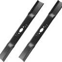 HQPASFY Low Lift Mower Blade 742-05510-L Compatible with Cub Cadet MTD, XT1-LT46 ZT1-46 Craftsman 46-Inch Deck Mower Blades. Part Numbers 490-110-C199, 490-110-Y199 (2 Pack)