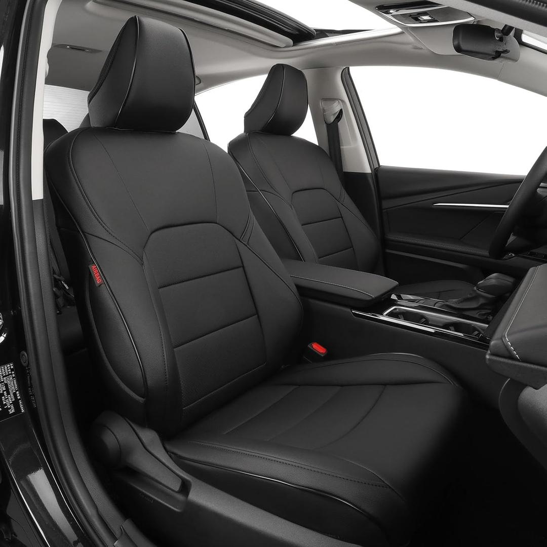 EKR Camry Seat Covers for Toyota Camry SE,LE 2025 2026 Waterproof Leather Car Seat Cover Full Set for Trucks SUV-Faux Leather (Black)