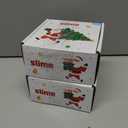 2 x Pink and Green Christmas Crystal Slime 2pack for Kid Christmas Stocking Slime for Kids - Toys Slime Kit Xmas Gifts for Classroom Rewards TeensGirls Boys 4-10 Kids Year Old and Adults