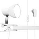 LED Small Clip Light,5W Super Bright Reading Light, 330 Rotation Lamp with Clamp on Desk/Table/Bed Headboard/Cupboard Home Lighting, Modern and Save Space Illumination Powerful bedroom Lamp White