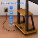 Rolling TV Stand for 32-80 Inch TVs, Mobile TV Cart with Power Outlet, Outdoor Tv Stand with Wheels, Portable tv Stands for LCD OLED 4K Flat/Curved Panels Max VESA 600x400mm (Walnut)