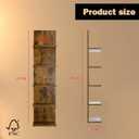 Homaterial 5 Tier Wall Shelf Unit, Modern Vertical Lack Wall Shelves with Light, Wall Mount, Floating Column Home Decor Shelves for Bedroom, Living Room, Vanity Storage Display(Dark Brown)