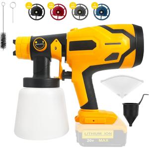 Paint Sprayer for Dewalt 20V MAX Battery,HVLP Spray Paint Gun with Motor and Copper Nozzle,600W Cordless Paint Sprayer for Home Interior and Exterior, House Painting(Tool Only) Paint Sprayer for Dewalt 20V MAX Battery,HVLP Spray Paint Gun with Motor and Copper Nozzle,600W Cordless Paint Sprayer for Home Interior and Exterior, House Painting(Tool Only)