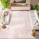 LIANLAM Washable Rug 10x12 Area Rugs for Living Room - Stain Resistant Non-Slip Backing Boho Rug for Bedroom,Durable & Ultra-Thin Vintage Large Area Rug(10x12,Pink)