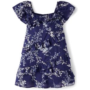 Gymboree Girls' and Toddler Short Sleeve Tiered Dresses 10