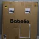 Babelio Metal Baby Gate, 29-43" Auto Close Easy Install Pet Gate PressGuard P7, Extra Wide Walk Thru Child Safety Gate, 30" Tall Pressure Mounted Dog Gate for Doorways & Stairs, White