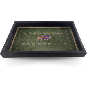Fan Creations Buffalo Bills NFL Football Field Tray Decorative Team Logo Server with Handles for Food & Drink - for Game Day Entertaining or Tabletop Organizer - Show Your Bills Pride
