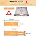 Utoplike Bamboo Dresser Drawer Dividers, 4'' High Adjustable Drawer Organizers for Clothing, Spring Loaded, Works in Kitchen, Bathroom, Bedroom, Drawer, Desk, 4 pcs