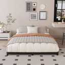 3 inch King Bed Frame with Rounded Corner, Low Profile Bed Frame