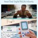 Digital Pool Water Test Kit with Digital Reader, Wynvex 7-in-1 Water Testing for Chlorine, Bromine, pH, Alkalinity & More, Includes 150 Test Strips for Pools, Hot Tubs & Spas