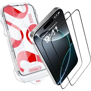 Screen Protector for iPhone 16 Pro  MagicBox Tempered Glass Screen Protector iPhone 16 Pro(2 pcs) with 2 Applicators, 9H Hardness, Oleophobic Coating - Accessories For Iphone 16Pro