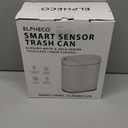 ELPHECO Bathroom Can with Lid Butterfly, Motion Sensor Can Bathroom Decor Automatic Garbage Can Wastebasket Bathroom Accessories, Kitchen, Living Room, Office, White Gold