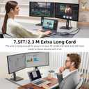 USB Headphones 7.5FT Long Cord Computer Headset Wired Earbuds Lightweight In-Ear Noise Isolation Hifi USB A Earphone with Mic Mute Volume Control for Chromebook PC Laptop Destop for Dell School Office