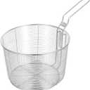 Kichvoe Mesh Pasta Basket - Stainless Steel Mesh Spider Strainer - Noodle Strainer Spaghetti Spoon Fried Food Container Deep Basket Skimmer for Noodles Dumpling