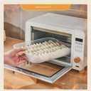 MANHONGYU 4-layer Food Storage Containers,Plastic Cookie Containers,Stackable Cookie Carrier, Dumpling Storage Box