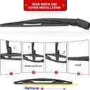 Windshield Wiper Blades Replacement for Honda HRV HR-V 2016 2017 2018 2019 2020 2021 2022 Original Factory Quality Front Rear Wipers Blade Set for My Car - 26" 18" 10" (Pack of 3)