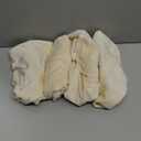 Smiry Velvet Seat Covers for Dining Room Chair Set of 4, Stretch Fit Removable Washable Chair Seat Cushion Protector Slipcovers with Ties, Cream