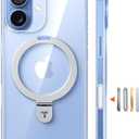 TORRAS Ostand for iPhone 17 Case Clear, Fit for MagSafe, 3X Military Drop Protection, Camera Control, Slim Magnetic Phone Case for iPhone 17 with Stand, Soft Edge, Anti Yellowing Cover 6.3", Clear