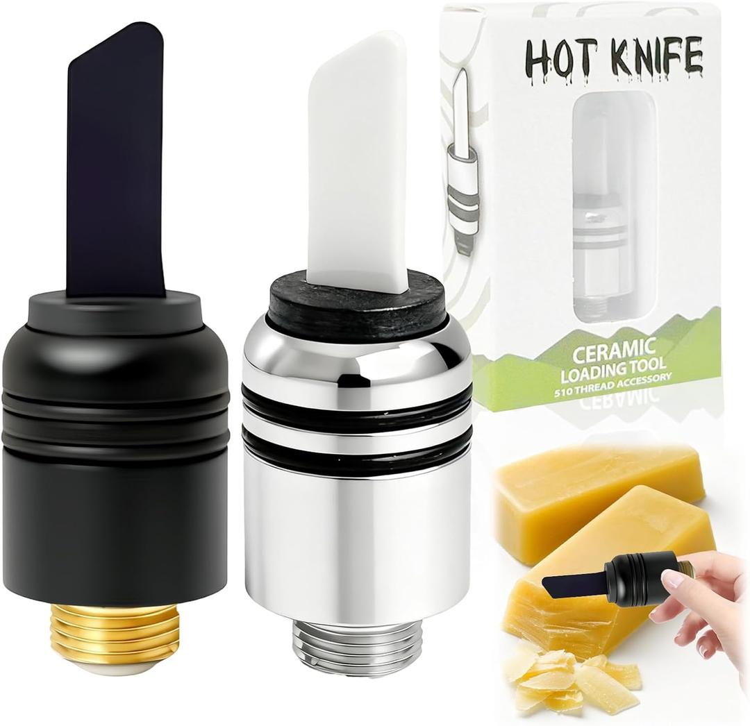 2-Pack Ceramic heating head, multi-function heating tool,Slicing Wax Viscous Oil,Easy Install Multi-Tool for Daily Use (Silver & Black)